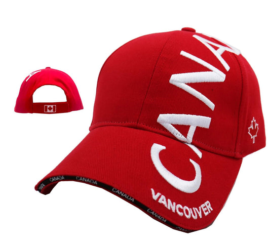 Vancouver Letter Brim Red Cap